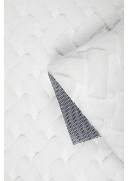 Desenli Tavşan Tüyü Yumuşak 2’li Banyo Paspası – Kaymaz Tabanlı Klozet Takımı Krem modelleri