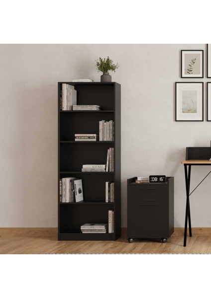 Max 5 Raflı Kitaplık-Antrasit 58X170X23 cm (Gxyxd)