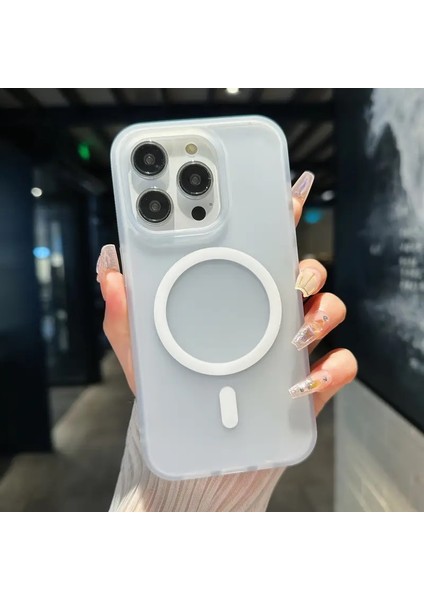 Iphone 15 Pro Max Uyumlu Kılıf Magsafe ve Şeffaf Lens Koruyuculu indirimleri