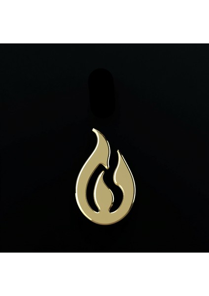 8 Ayar Altın Kolye Ucu Ateş Alevi GM6907 0.5 gr