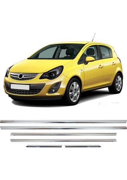 Opel Corsa D Uyumlu 2007-2015 Krom Cam Çıtası 6 Parça Paslanmaz Çelik fiyatları