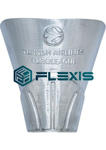 Flexıs We Make It Possıble For You 20 cm Euroleague Basketbol Şampiyonluk Kupası Gerçekçi Kaliteli Gümüş Kaplama