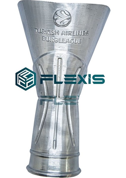 Flexıs We Make It Possıble For You 20 cm Euroleague Basketbol Şampiyonluk Kupası Gerçekçi Kaliteli Gümüş Kaplama