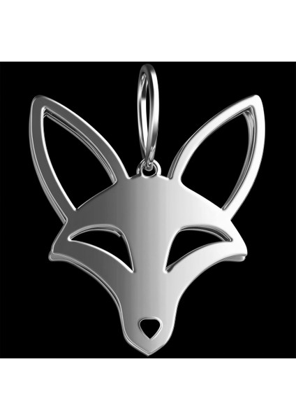 925 Ayar gümüş kolye tilki SM6950