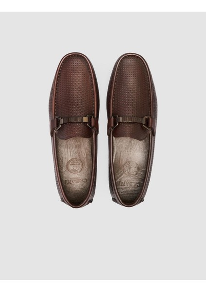 %100 Hakiki Deri Kahverengi Tokalı Erkek Loafer fırsatları