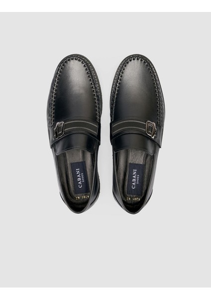 %100 Hakiki Deri Siyah Erkek Loafer