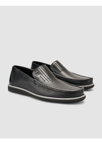 %100 Hakiki Deri Siyah Erkek Loafer fiyatları