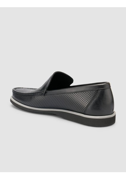 %100 Hakiki Deri Siyah Erkek Loafer indirimleri