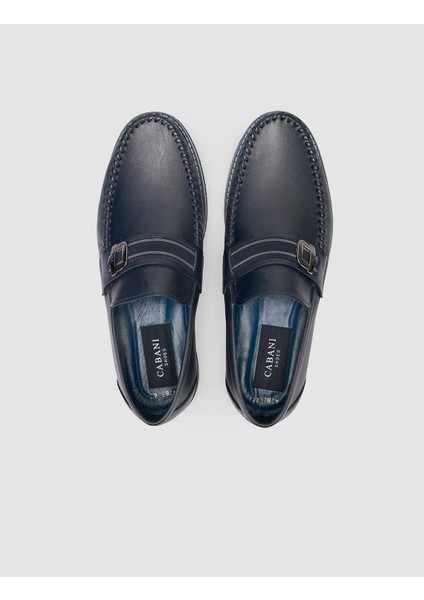 %100 Hakiki Deri Lacivert Erkek Loafer fırsatları