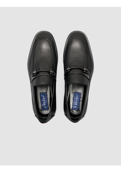 %100 Hakiki Deri Siyah Toka Detaylı Erkek Loafer fırsatları