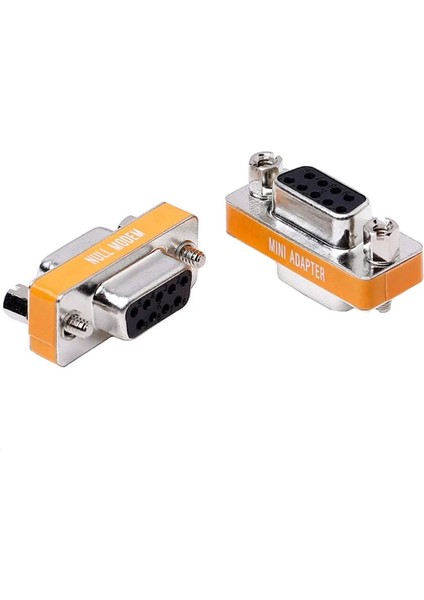 Null Modem Db9 9 Pin Dişi -Dişi Seri Port Mini Null Modem RS232 Adaptörü