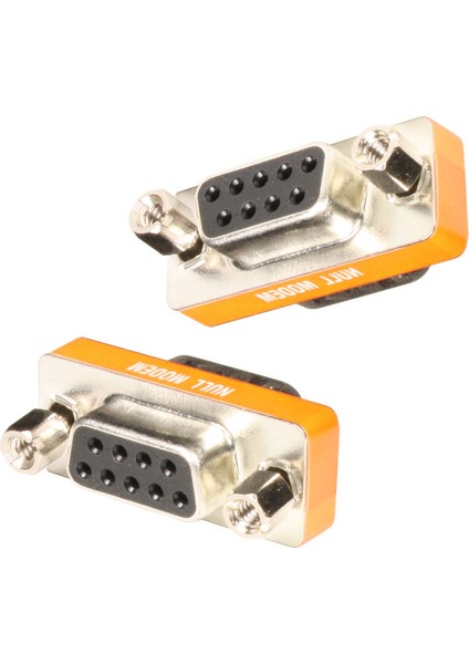 Null Modem Db9 9 Pin Dişi -Dişi Seri Port Mini Null Modem RS232 Adaptörü