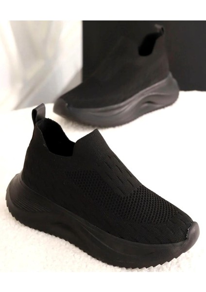 Kuum London K112709 Kadın Yüksek Taban Bağcıksız Sneaker Spor Ayakkabı