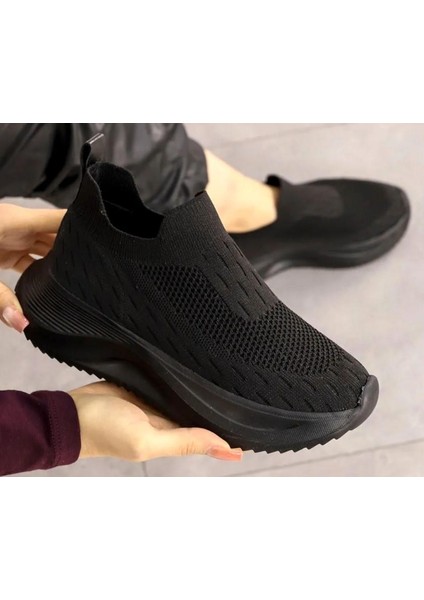 Kuum London K112709 Kadın Yüksek Taban Bağcıksız Sneaker Spor Ayakkabı modelleri