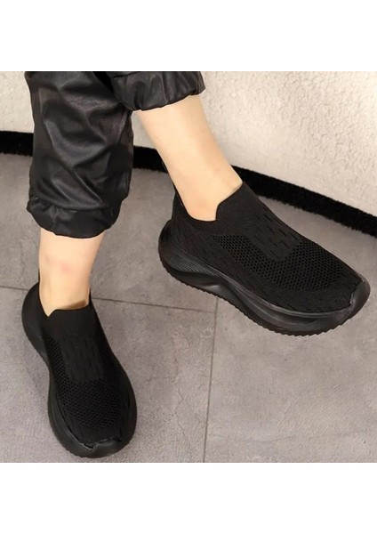 Kuum London K112709 Kadın Yüksek Taban Bağcıksız Sneaker Spor Ayakkabı fırsatları