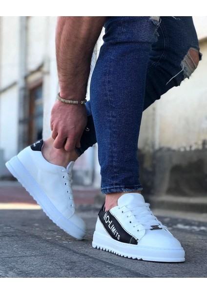 J027 Bağcıklı No Limits Yazılı Ortopedik Taban Erkek Sneaker Günlük Ayakkabı Bt Beyaz/siyah fiyatları