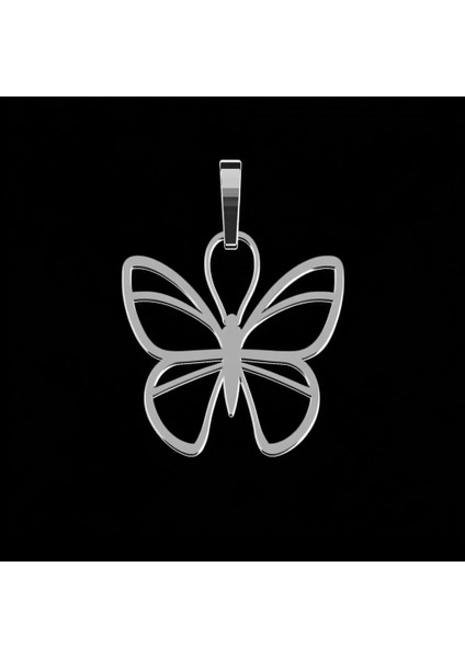925 Ayar gümüş kolye kelebek SM6826