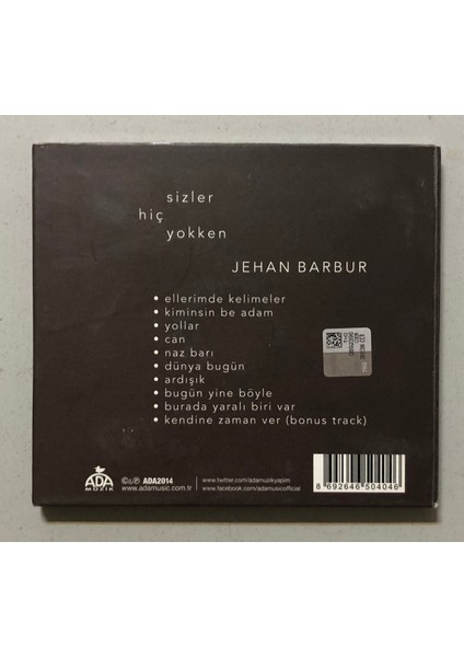 Jehan Barbur Sizler Hiç Yokken CD (Orijinal Dönem Baskı Cd) fiyatları