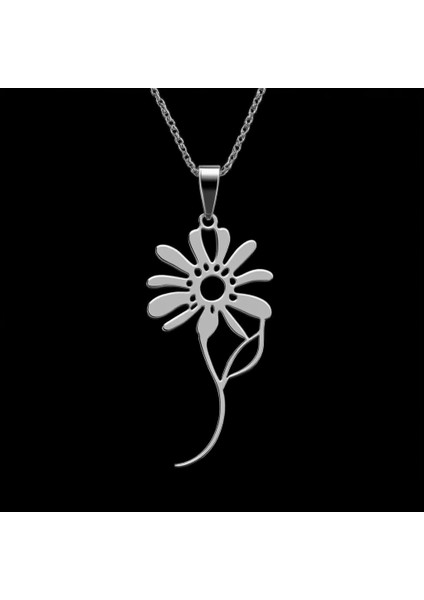 925 Ayar gümüş kolye çiçek SM6937