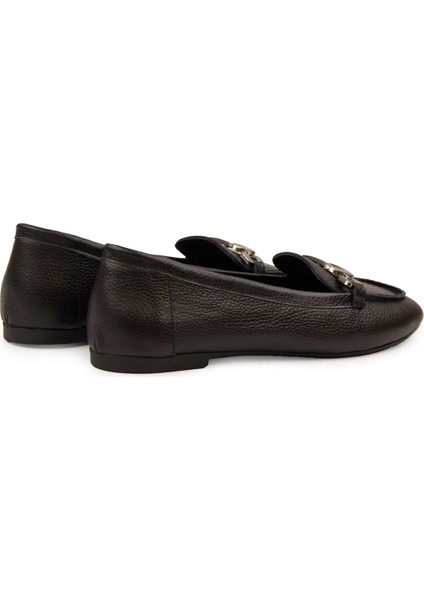 Hakiki Deri Tokalı Kadın Loafer DG6045