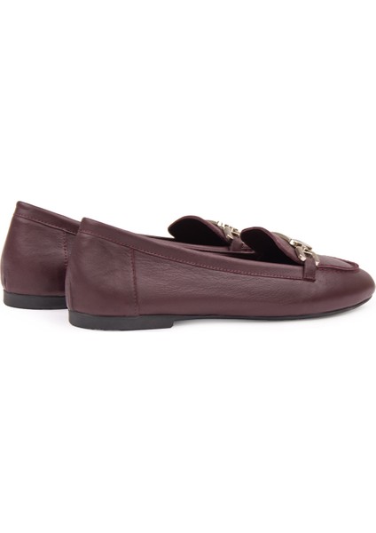 Hakiki Deri Tokalı Kadın Loafer DG6045