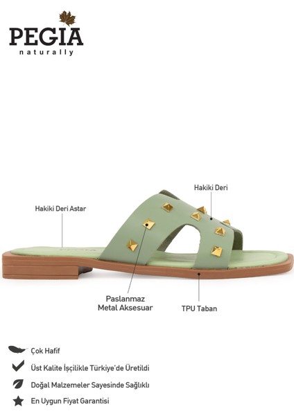 Hakiki Deri Kadın Terlik DG6057 fiyatları
