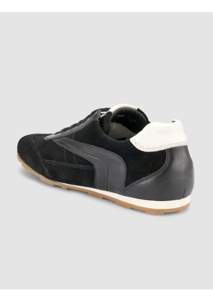 %100 Hakiki Deri Siyah Süet Bağcıklı Kadın Sneaker indirimleri