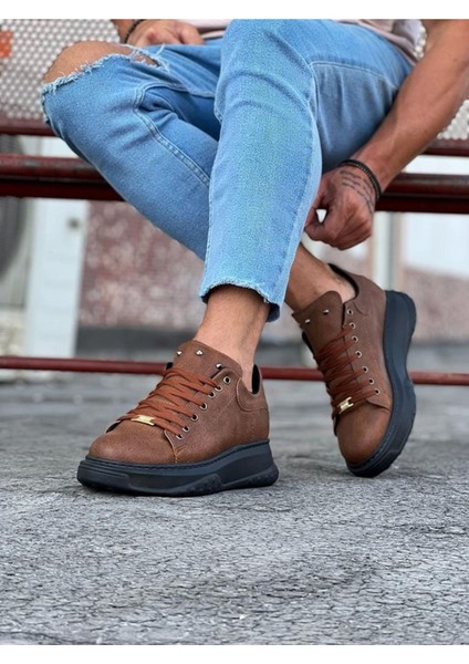 J501 Bağcıklı Ortopedik Taban Erkek Sneaker Günlük Ayakkabı St Taba fiyatları