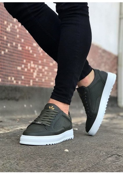 J505 Bağcıklı Ortopedik Taban Erkek Sneaker Günlük Ayakkabı Bt Haki modelleri