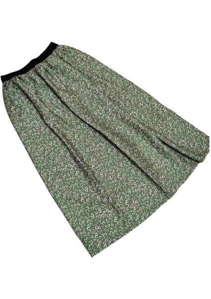 Kız Çocuk Çiçek Desenli Uzun Etek – Yüksek Bel Rahat Kalıp Namaz Eteği fiyatları