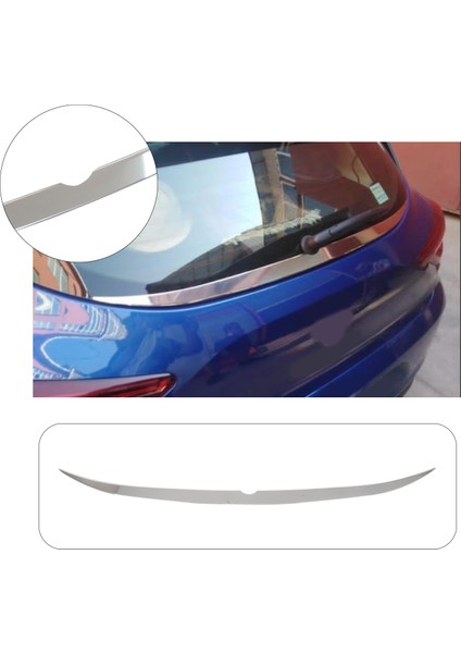 Renault Clio 5 Uyumlu Krom Arka Cam Alt Çıtası Paslanmaz Çelik