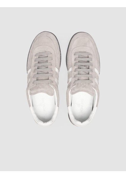 %100 Hakiki Deri Gri Bağcıklı Kadın Sneaker fırsatları