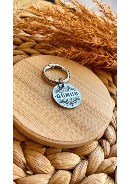 Isme Özel Çelik Kedi Köpek Isimlik Künyesi Rangoli Gümüş indirimleri