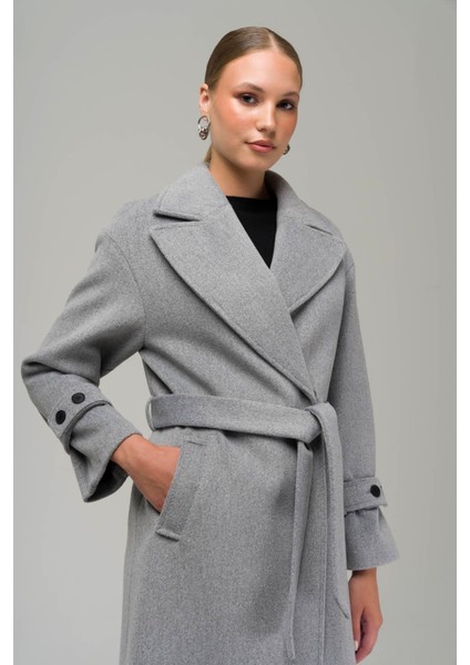 Çıt Çıt Kapamalı Kolu Patlı Düşük Kol Oversize Kaban A.gri 3933 fırsatları