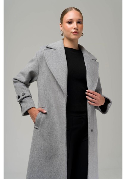 Çıt Çıt Kapamalı Kolu Patlı Düşük Kol Oversize Kaban A.gri 3933 indirimleri