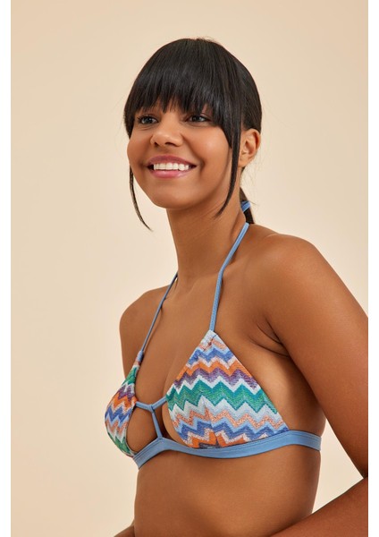 Hawaii Mavi Balensiz Üçgen Bralet Bikini Üst indirimleri