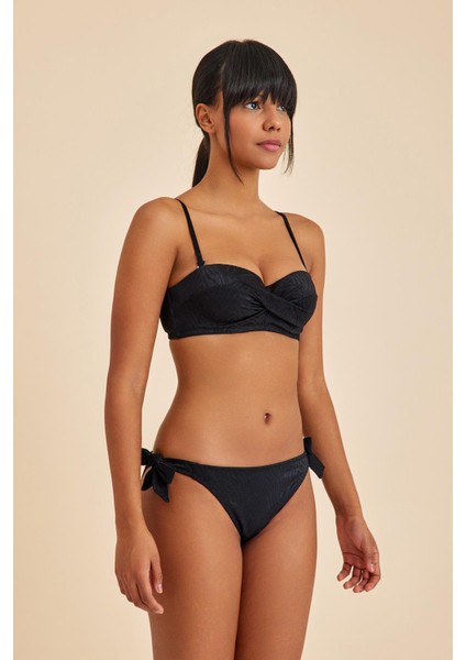 Bali Siyah Balenli Dolgulu Straplez Push-Up Bikini Üst indirimleri