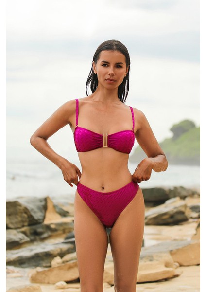 Olympos Mor Straplez Çıkarılabilir Pedli Bikini Üst fiyatları
