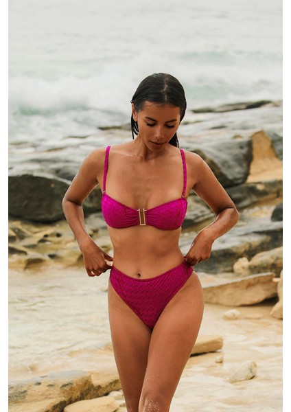 Olympos Mor Straplez Çıkarılabilir Pedli Bikini Üst modelleri
