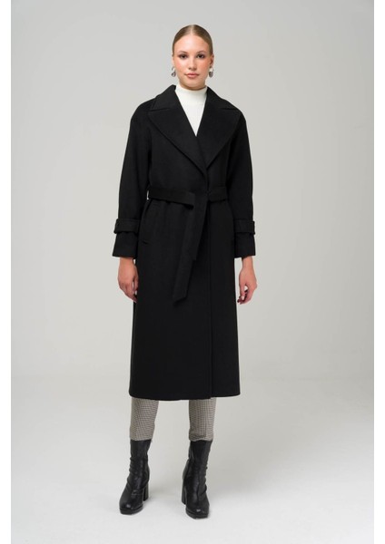 Çıt Çıt Kapamalı Kolu Patlı Düşük Kol Oversize Kaban Siyah 3933 modelleri