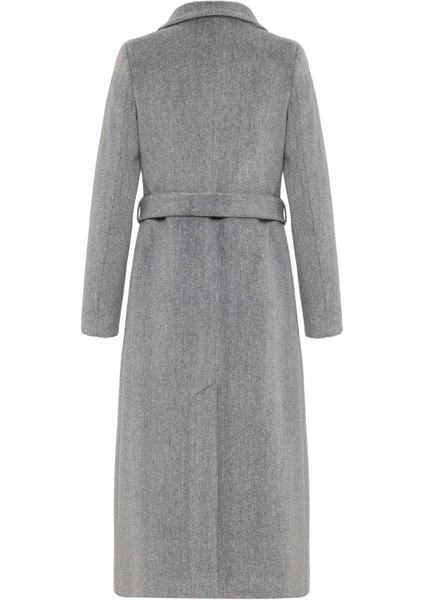 Çıt Çıt Kapamalı Belden Bağlamalı Exclusive Kaban A.gri 3057 modelleri