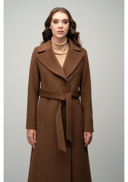 Çıt Çıt Kapamalı Belden Bağlamalı Exclusive Kaban Tütün 3057 fiyatları