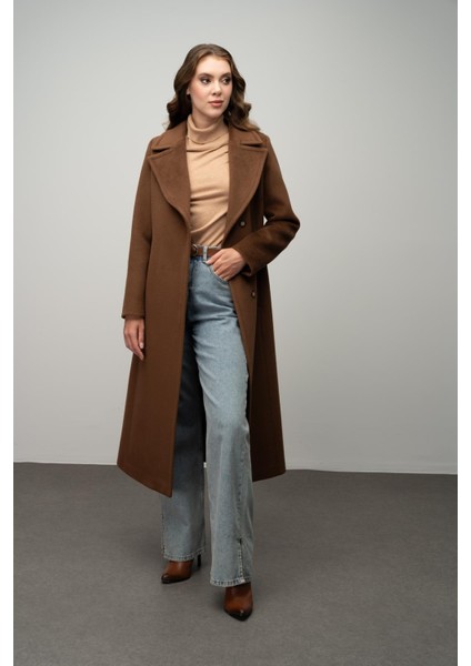 Çıt Çıt Kapamalı Belden Bağlamalı Exclusive Kaban Tütün 3057 indirimleri