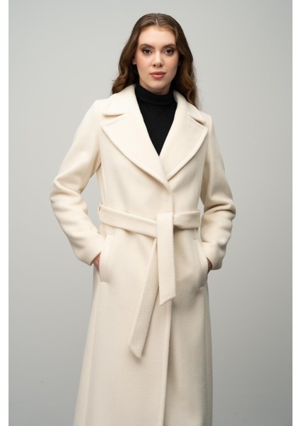 Çıt Çıt Kapamalı Belden Bağlamalı Exclusive Kaban Ekru 3057 fiyatları