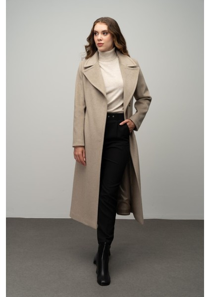 Çıt Çıt Kapamalı Belden Bağlamalı Exclusive Kaban Taş 3057