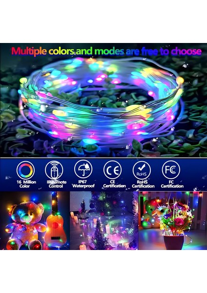5 Metre Piksel Rgb Yılbaşı Ağacı Süsü 🎄 Dış Mekan LED Işık Dekor