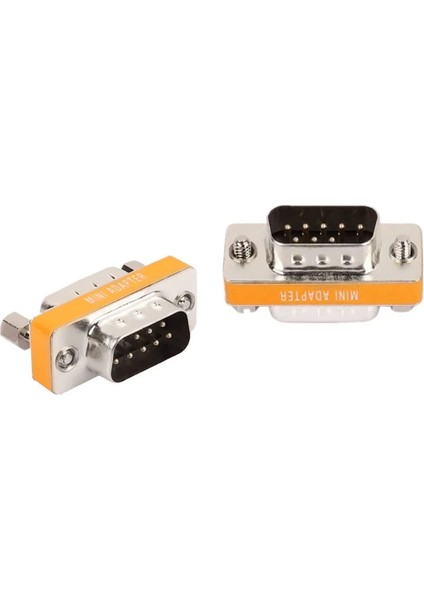 Db9 Null Modem 9 Pin Erkek -Erkek Seri Port Mini Null Modem RS232 Adaptörü
