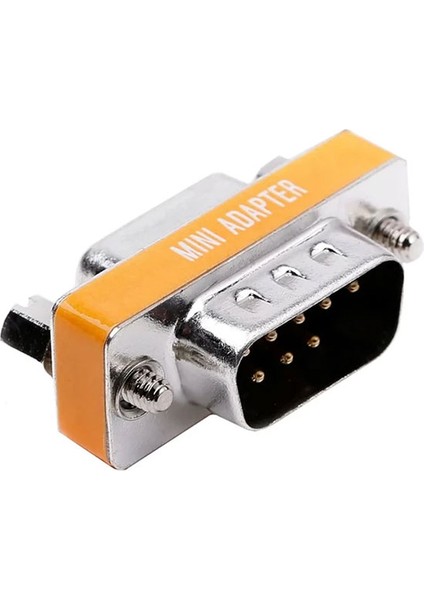 Db9 Null Modem 9 Pin Erkek -Erkek Seri Port Mini Null Modem RS232 Adaptörü