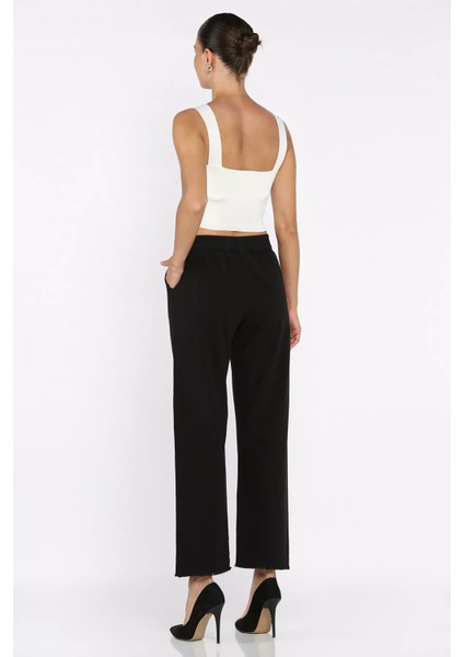 Bel Lastikli Paça Püsküllü Kadın Keten Pantolon P-00017847 modelleri