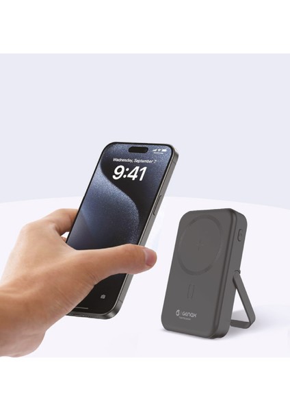 25W iPhone Uyumlu Magsafe Powerbank | Katlanabilir Stand